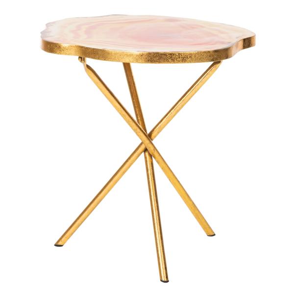 GISELLE FAUX AGATE SIDE TABLE. The main picture.