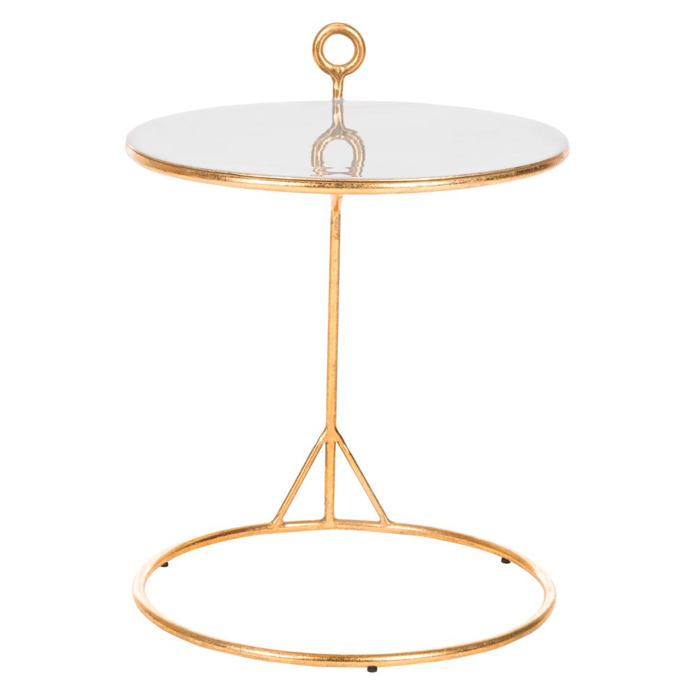 Emirah Round C Table, Grey/Gold. Picture 1