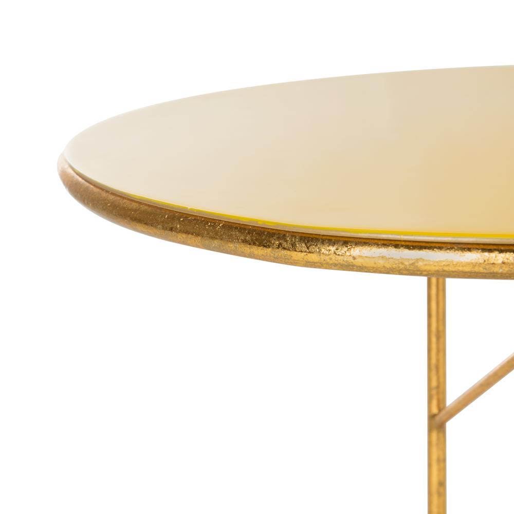 Sionne Round C Table, Yellow/Gold. Picture 4