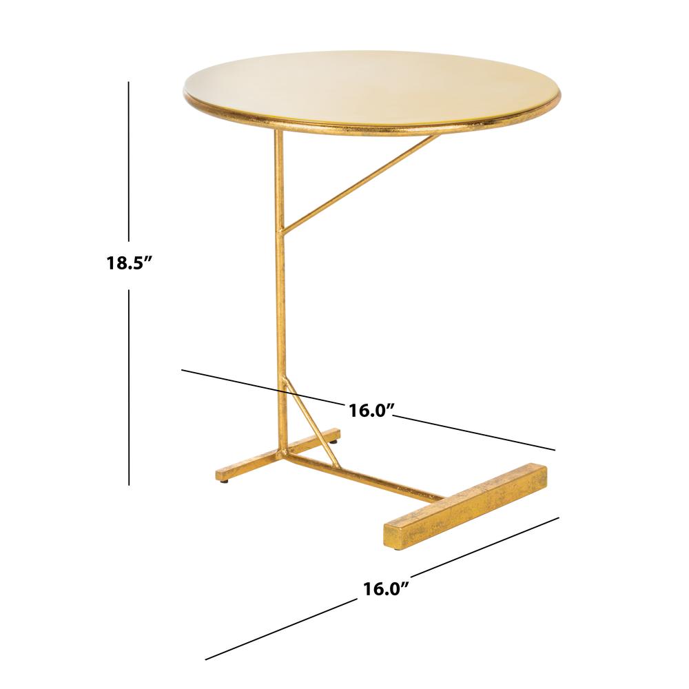 Sionne Round C Table, Yellow/Gold. Picture 5