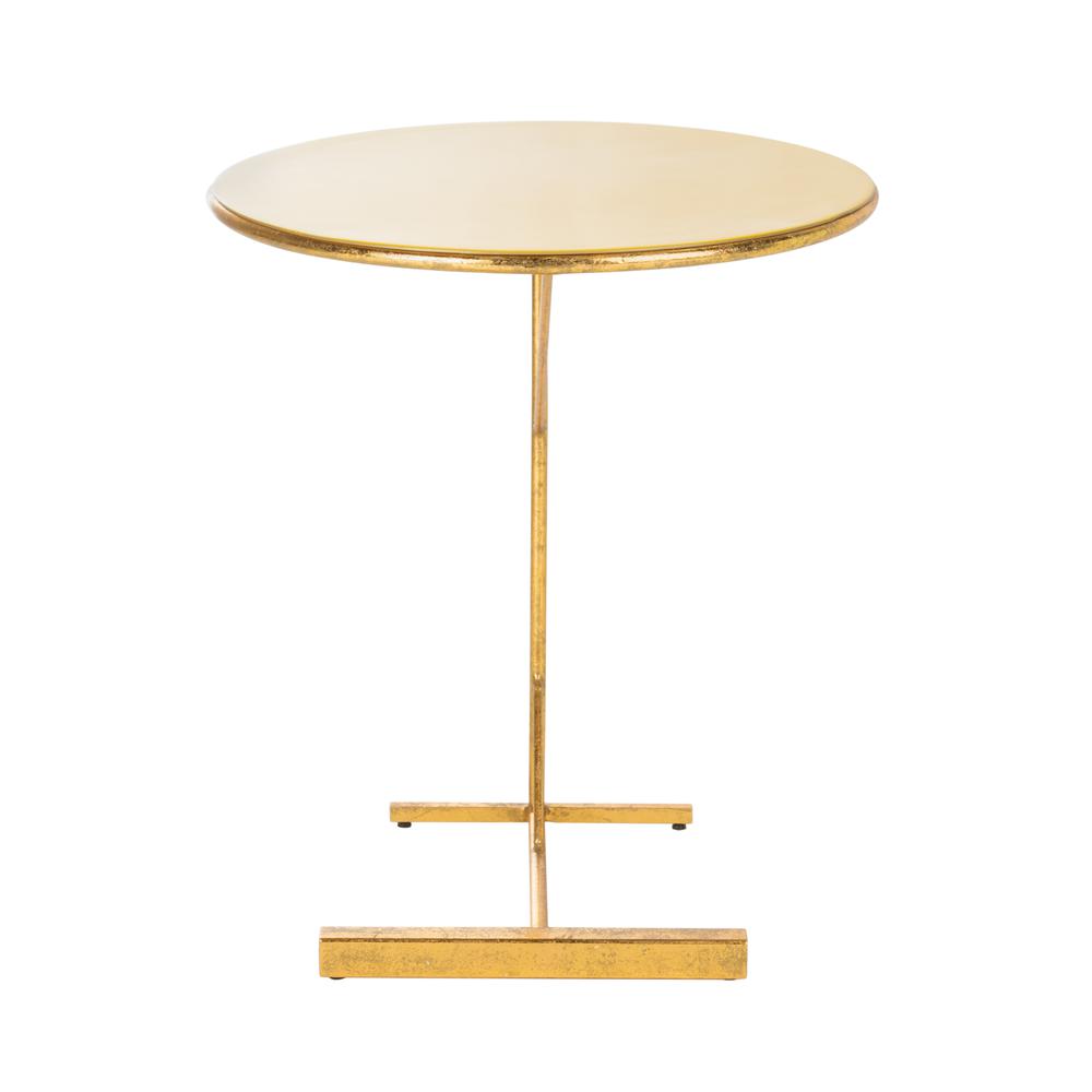 Sionne Round C Table, Yellow/Gold. Picture 1