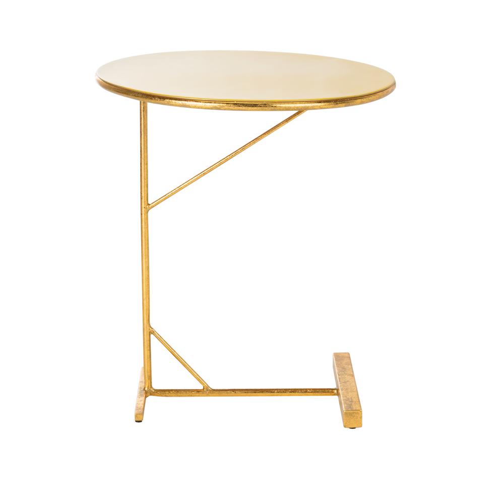 Sionne Round C Table, Yellow/Gold. Picture 9