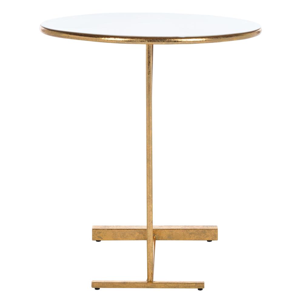 Sionne Round C Table, White /Gold. Picture 2