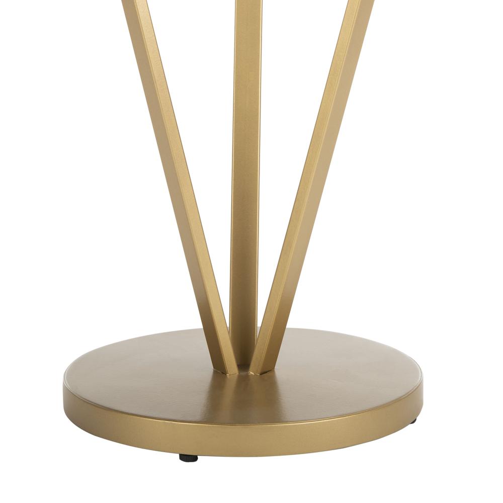 Theia Accent Table, White Marble/Gold. Picture 5