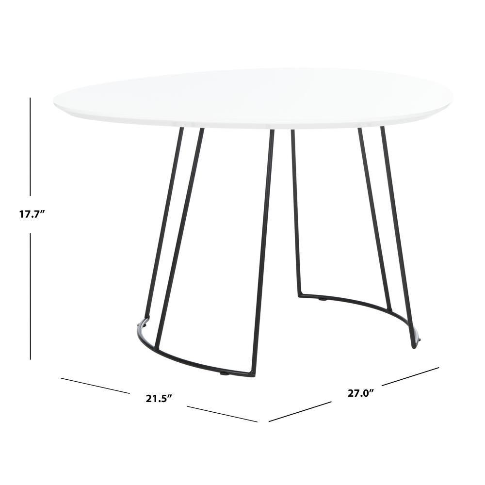Brooks Side Table, Lacqure White/Black. Picture 3