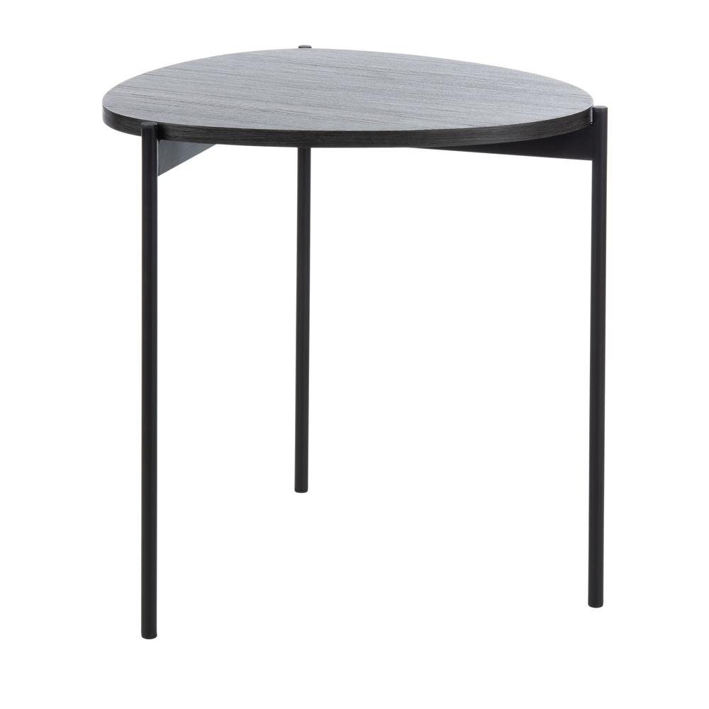 Sven Side Table, Dark Grey Oak/Black. Picture 1
