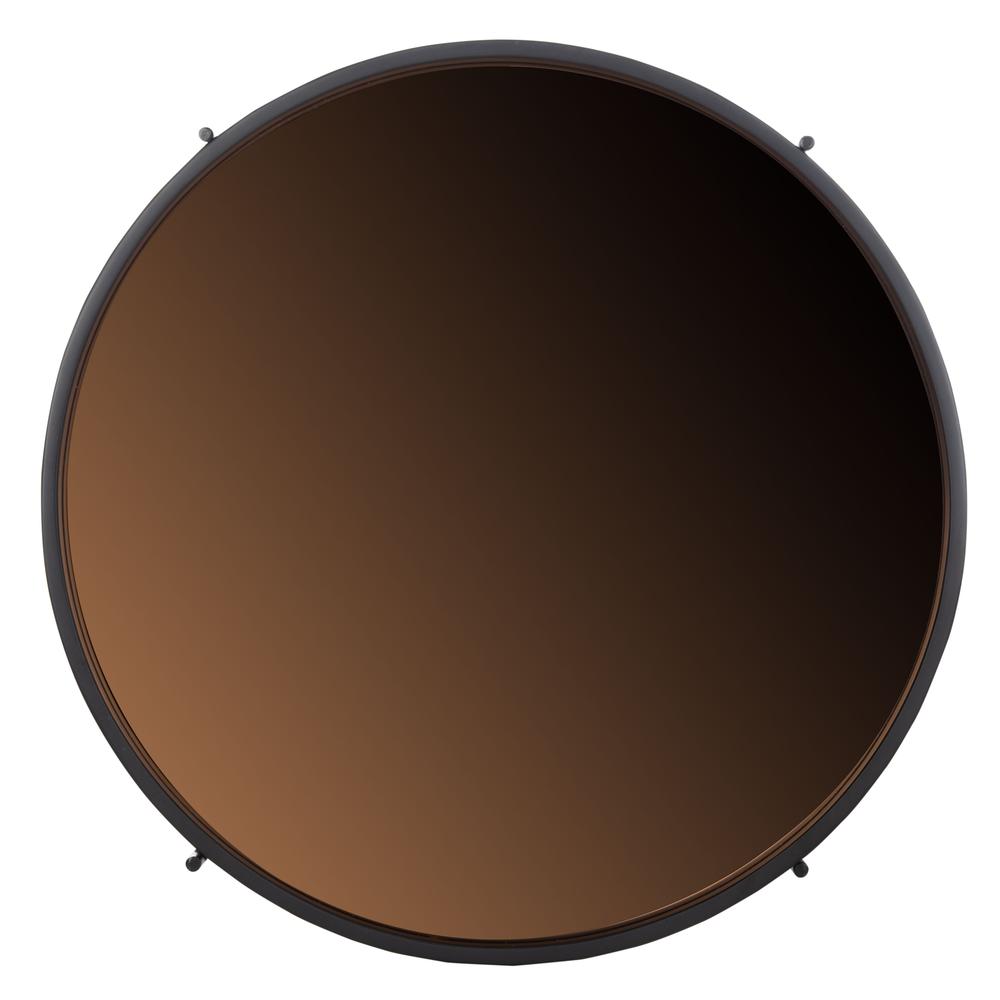 Ruby Medium Round Tray Top Accent Table, Black/Rose Gold. Picture 7