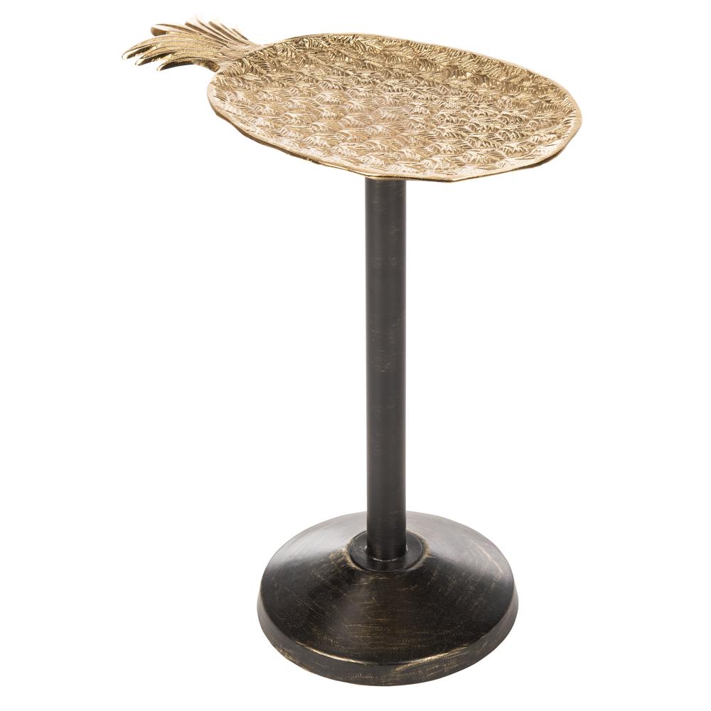 Luana Pinapple Top Accent Table, Gold/Antique Gold. Picture 5
