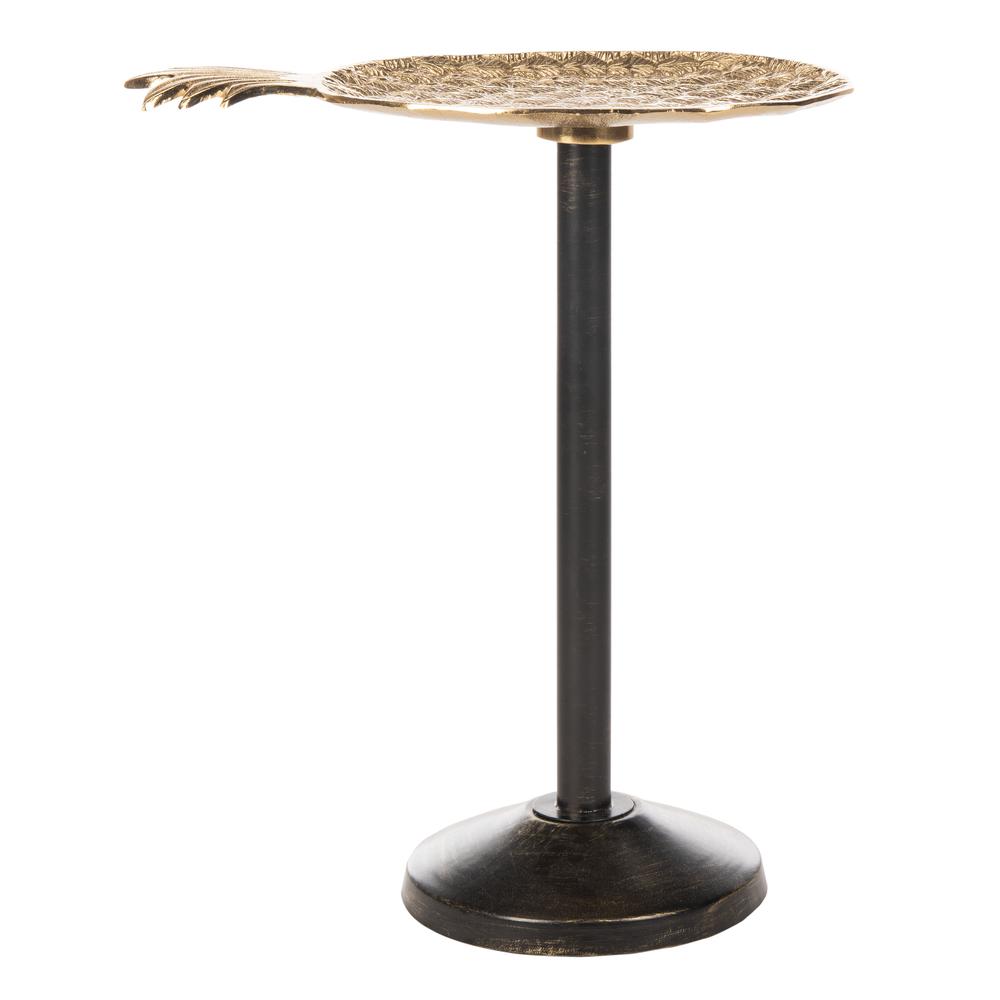 Luana Pinapple Top Accent Table, Gold/Antique Gold. Picture 6