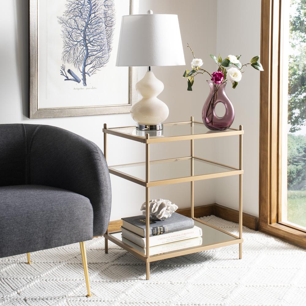 Noelia 3 Tier Accent Table, Gold. Picture 6