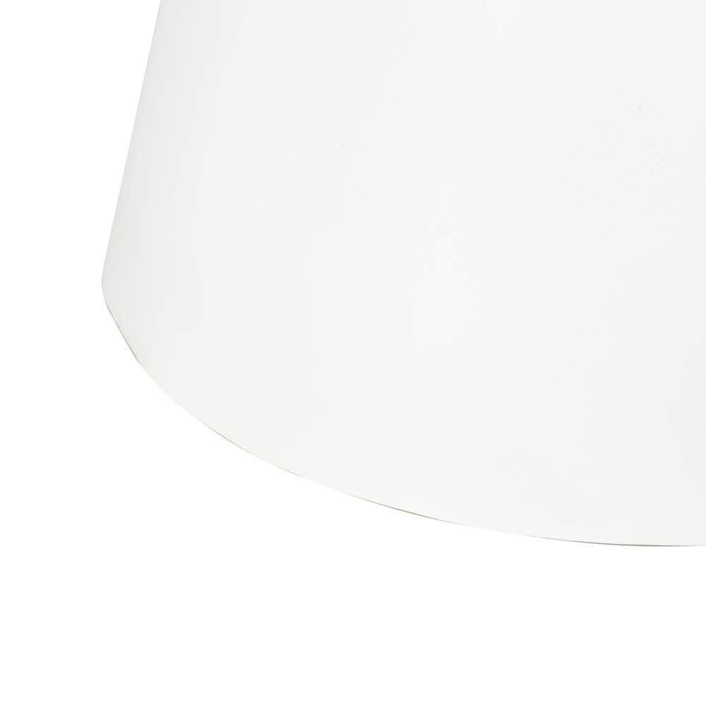 Mila Pedestal End Table, White Marble/White. Picture 4