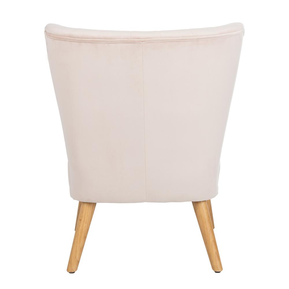 June Mid Century Accent Chair, Pale Pink/Natural. Picture 2