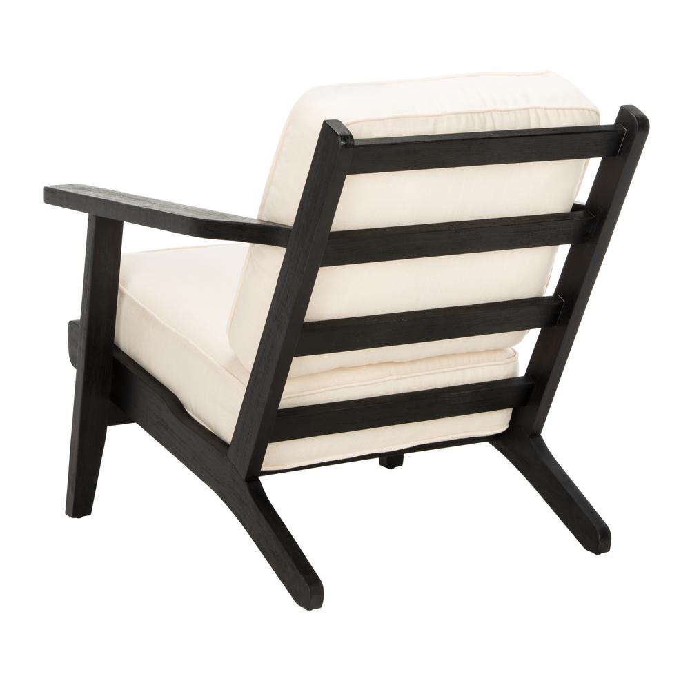 Nico Mid Century Accent Chair, Bone White/Black. Picture 3