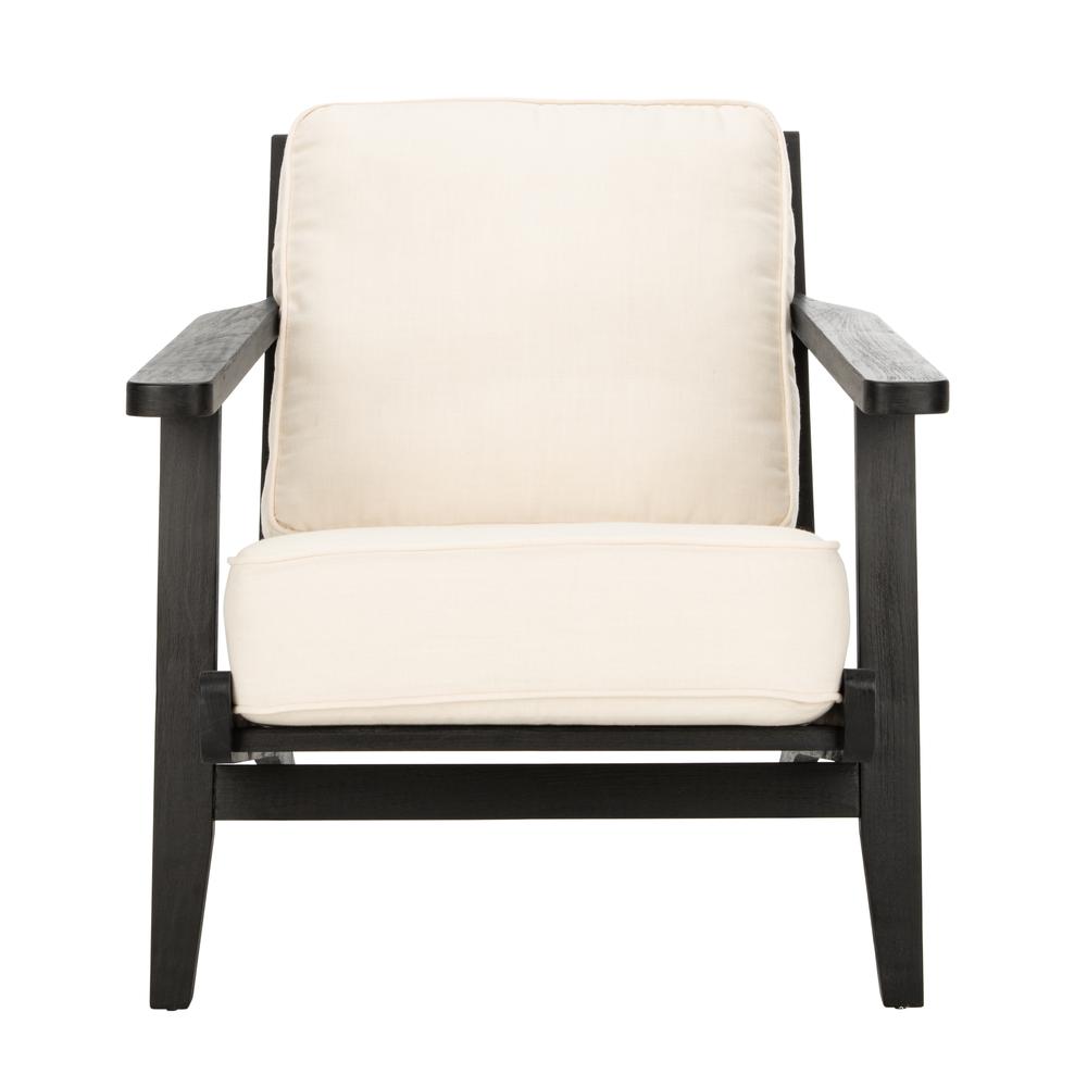 Nico Mid Century Accent Chair, Bone White/Black. Picture 1
