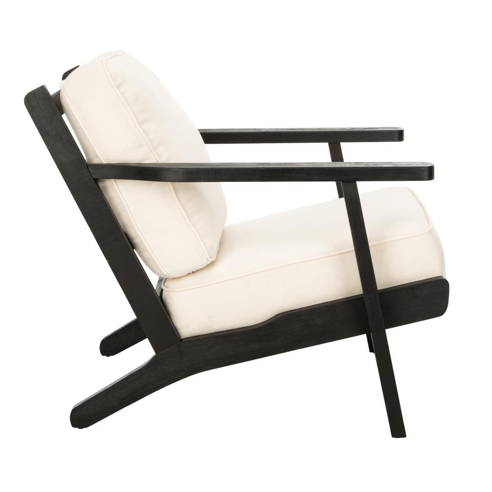 Nico Mid Century Accent Chair, Bone White/Black. Picture 10