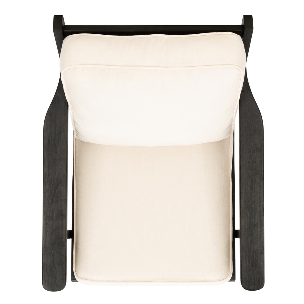 Nico Mid Century Accent Chair, Bone White/Black. Picture 11