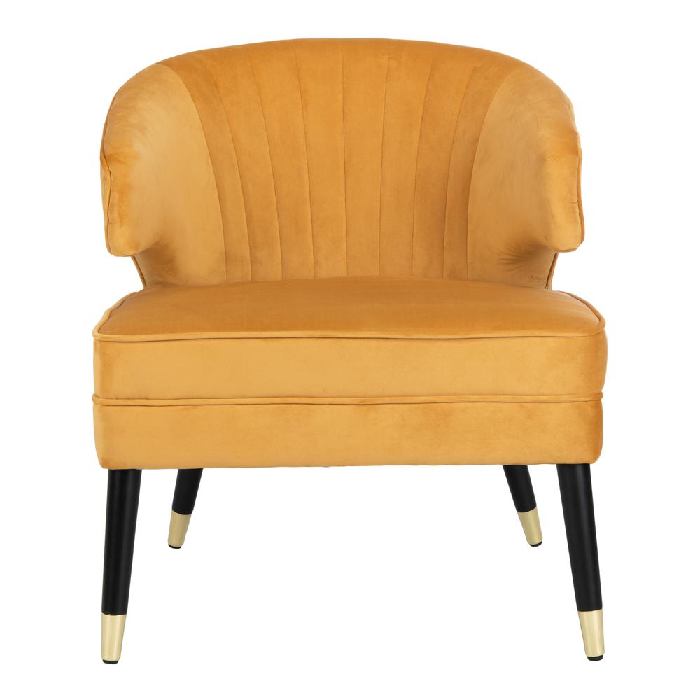 Stazia Wingback Accent Chair, Marigold/Black. Picture 1