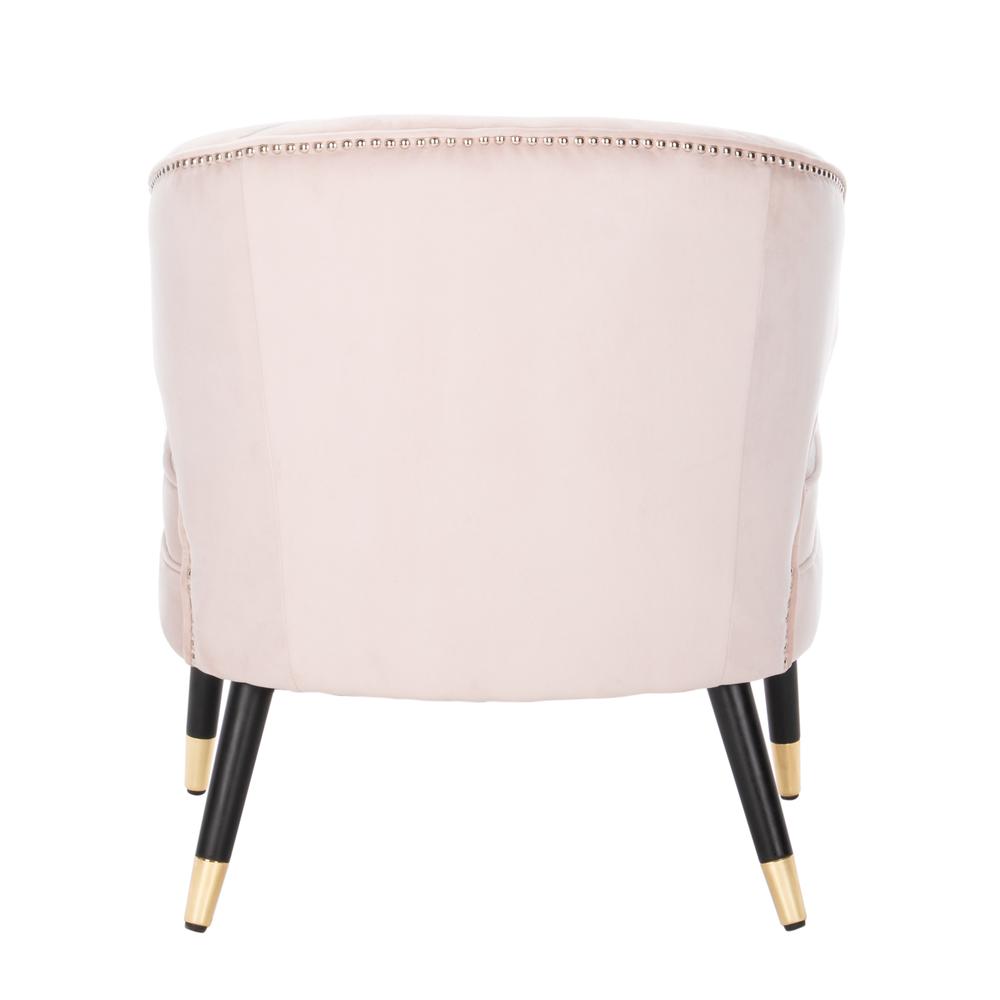 Stazia Wingback Accent Chair, Pale Pink/Black. Picture 2