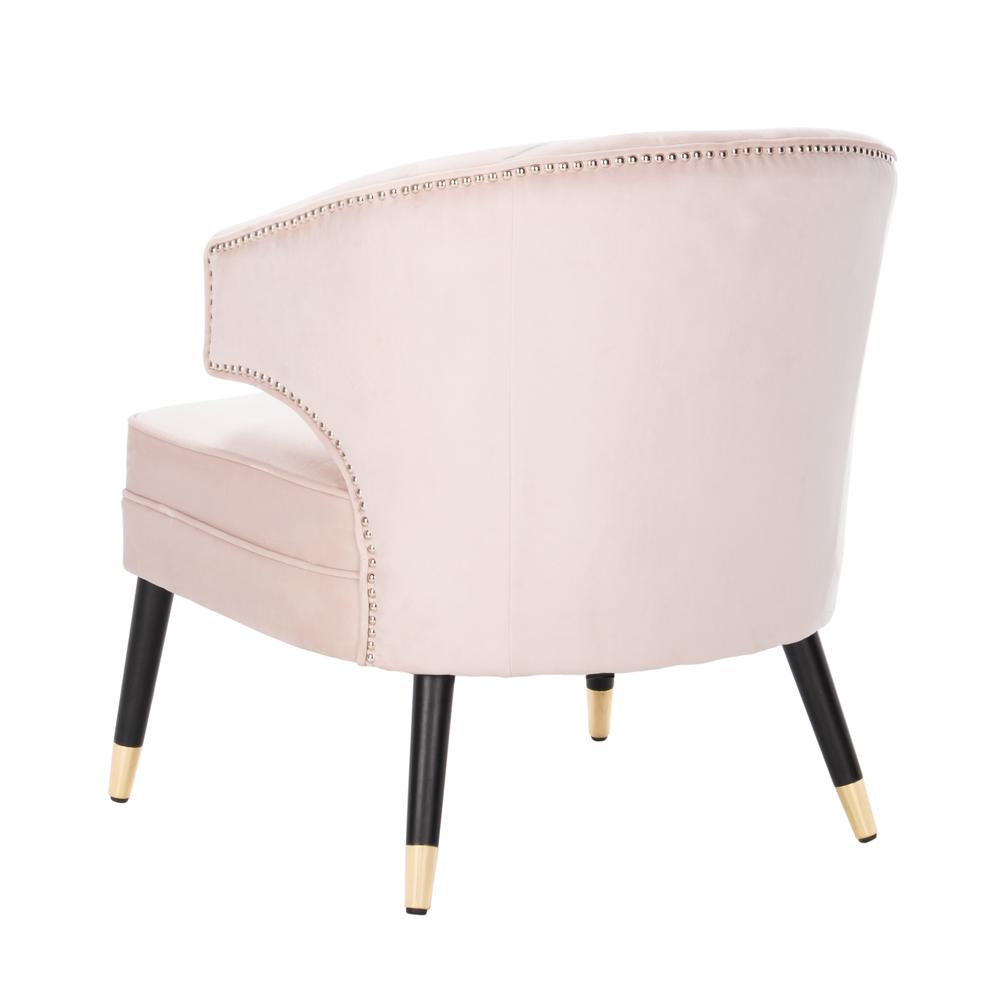 Stazia Wingback Accent Chair, Pale Pink/Black. Picture 3