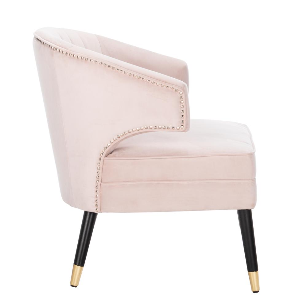 Stazia Wingback Accent Chair, Pale Pink/Black. Picture 8