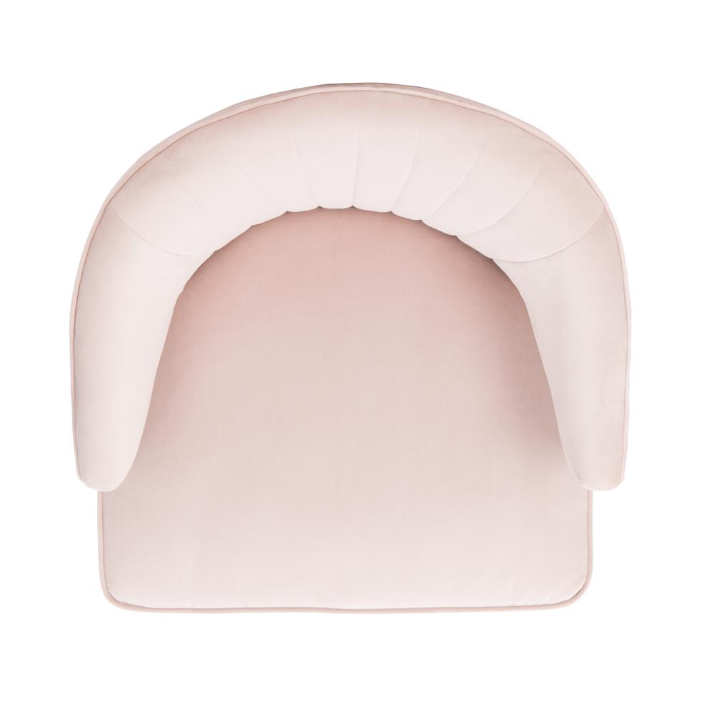 Stazia Wingback Accent Chair, Pale Pink/Black. Picture 9