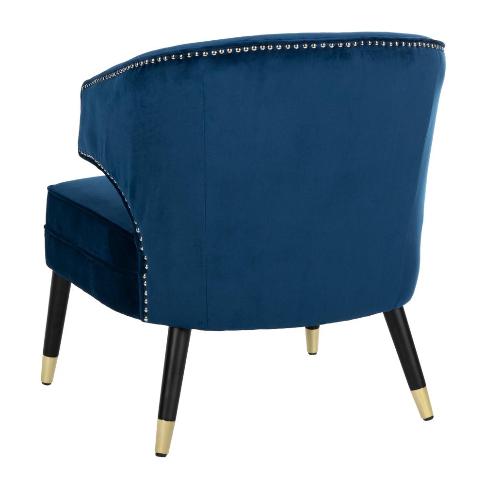 Stazia Wingback Accent Chair, Navy/Black. Picture 3