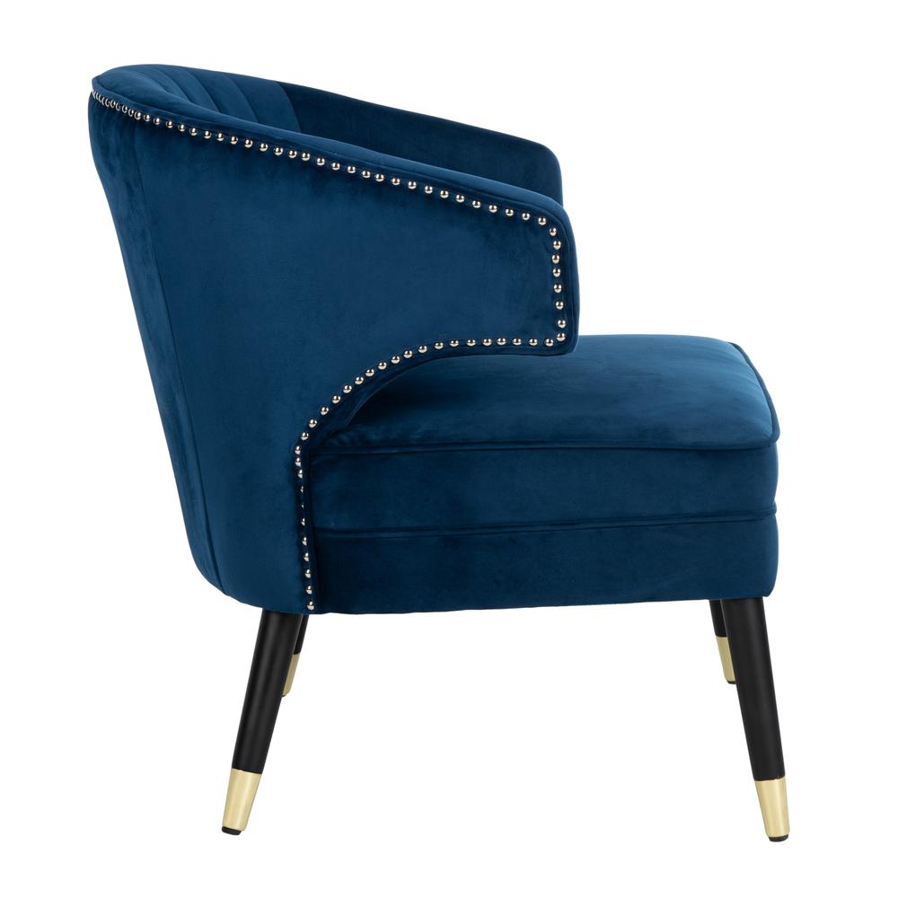 Stazia Wingback Accent Chair, Navy/Black. Picture 10