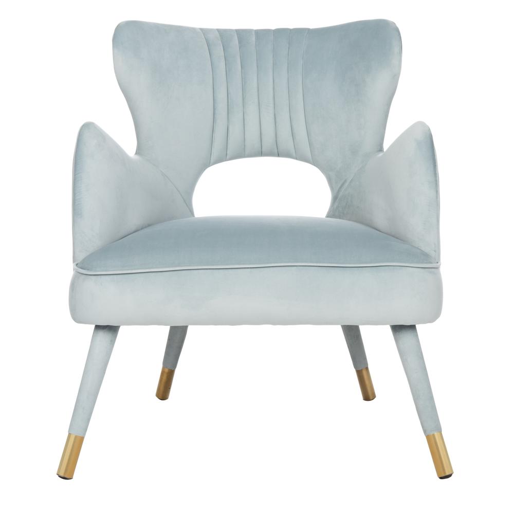 Blair Wingback Accent Chair, Slate Blue. Picture 1