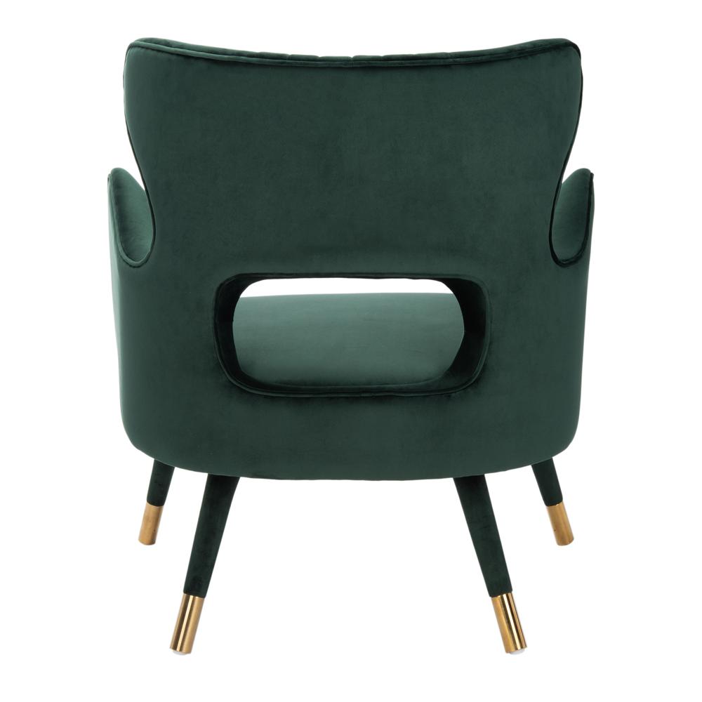 Blair Wingback Accent Chair, Forest Green. Picture 2