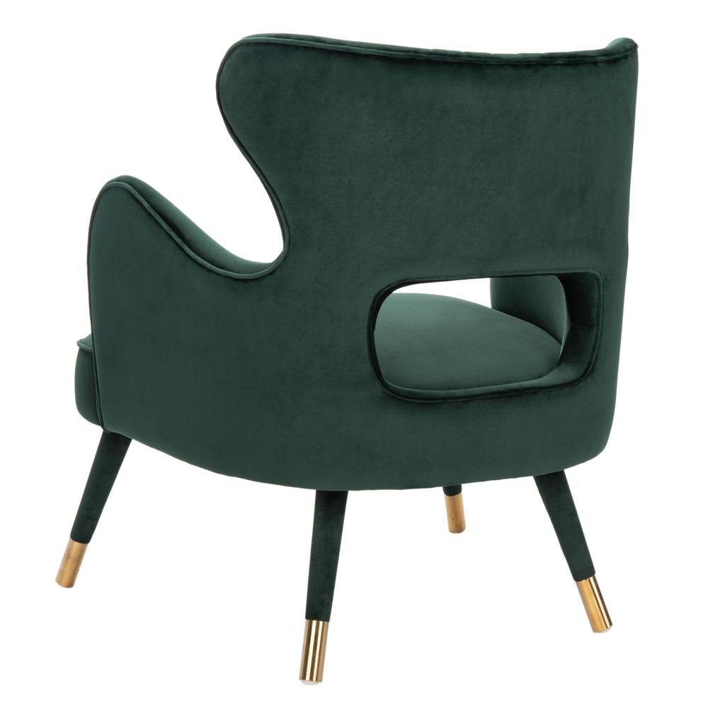 Blair Wingback Accent Chair, Forest Green. Picture 3