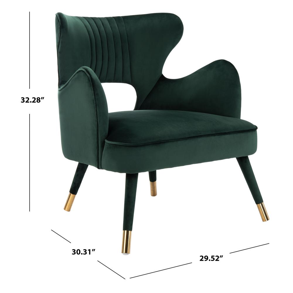 Blair Wingback Accent Chair, Forest Green. Picture 5