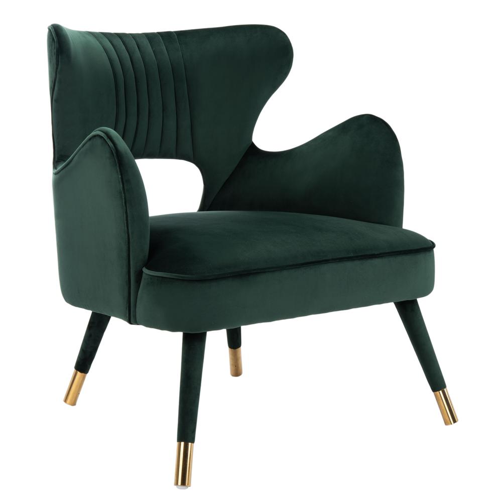 Blair Wingback Accent Chair, Forest Green. Picture 8