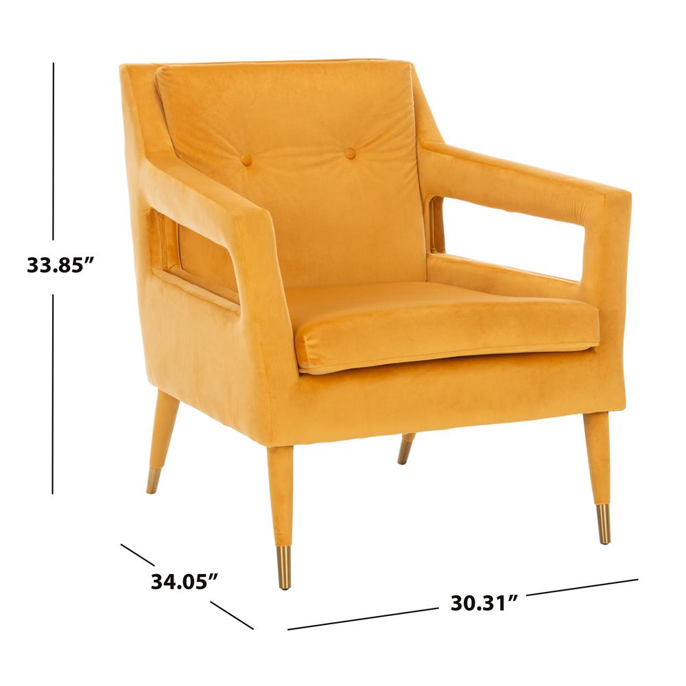 Mara Tufted Accent Chair, Marigold. Picture 5