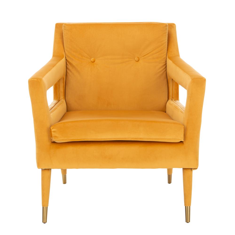 Mara Tufted Accent Chair, Marigold. Picture 1