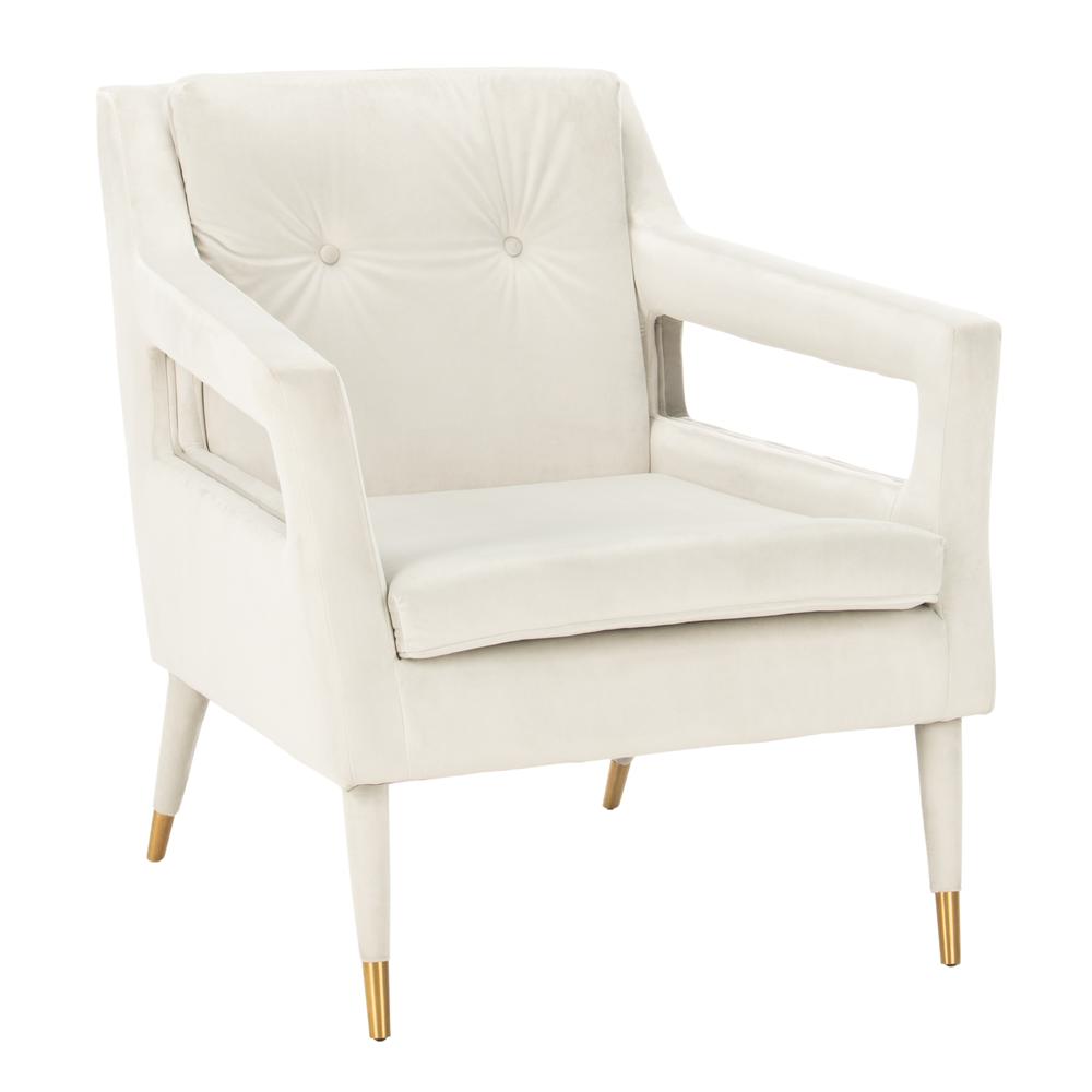Mara Tufted Accent Chair, Silver. Picture 8
