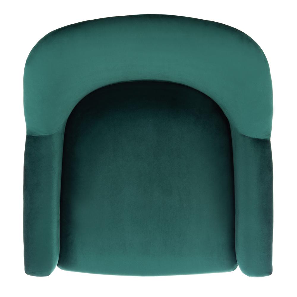 Brienne Mid Century Arm Chair, Emerald/Brass. Picture 9