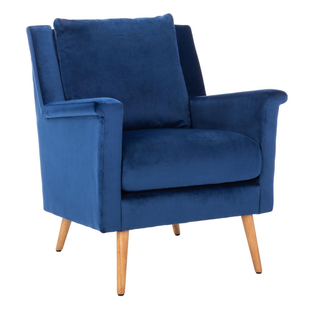Astrid Mid Century Arm Chair, Navy/Natural. Picture 8
