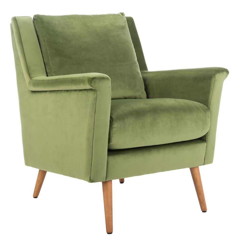 Astrid Mid Century Arm Chair, Olive/Natural. Picture 8