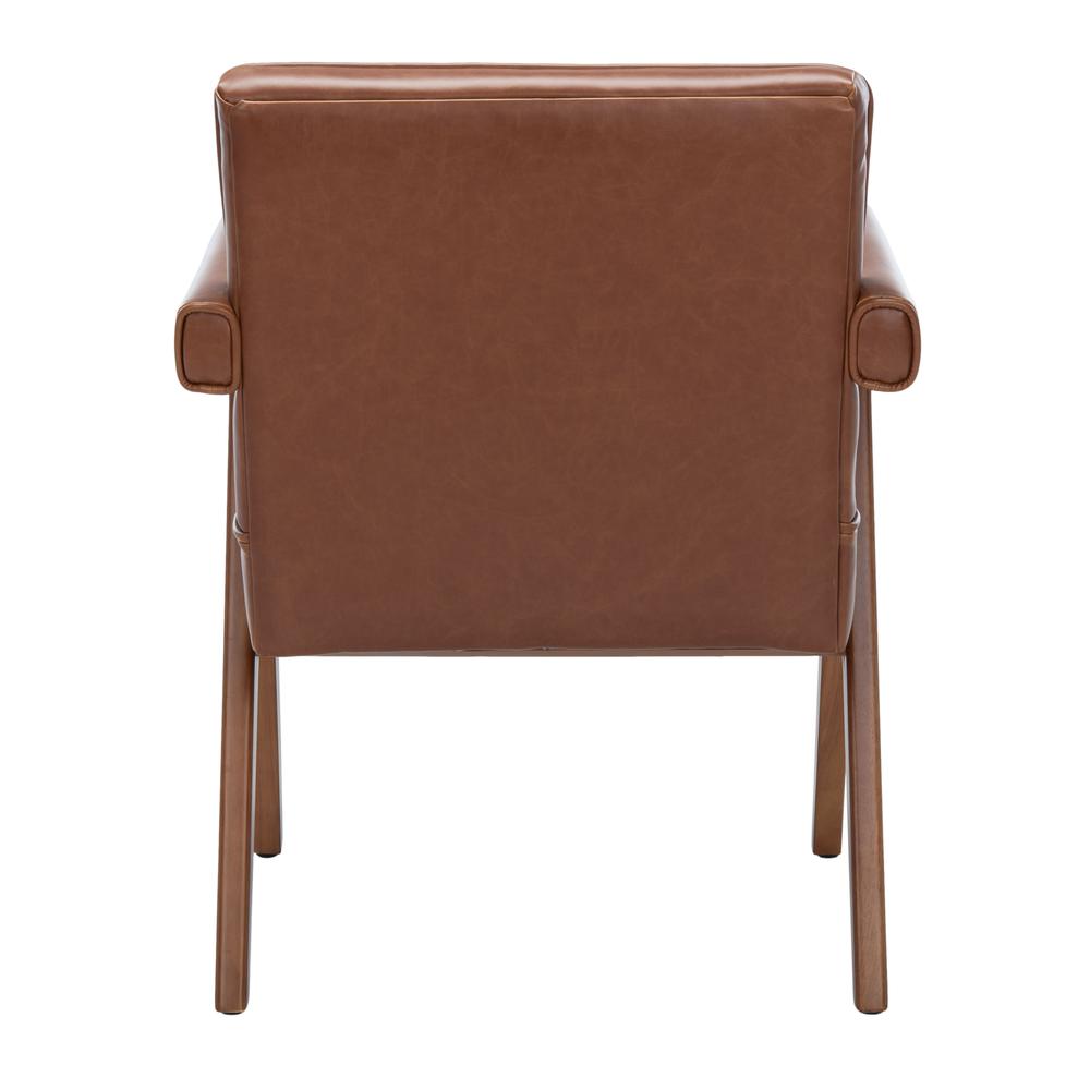 Suri Mid Century Arm Chair, Cognac/Walnut. Picture 2