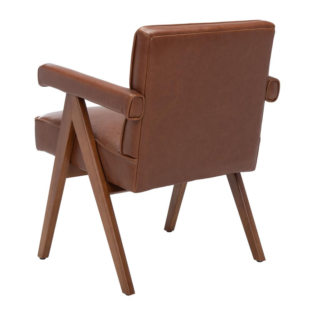 Suri Mid Century Arm Chair, Cognac/Walnut. Picture 3