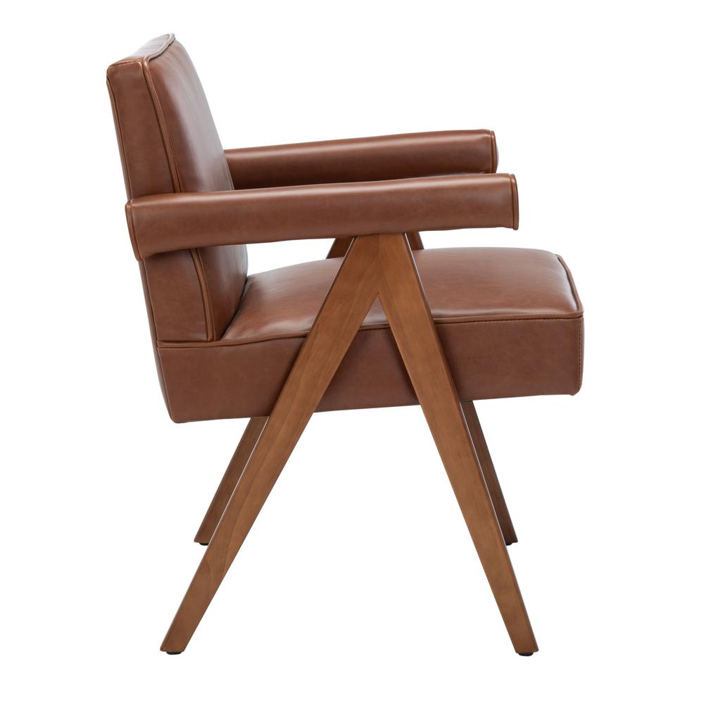 Suri Mid Century Arm Chair, Cognac/Walnut. Picture 9