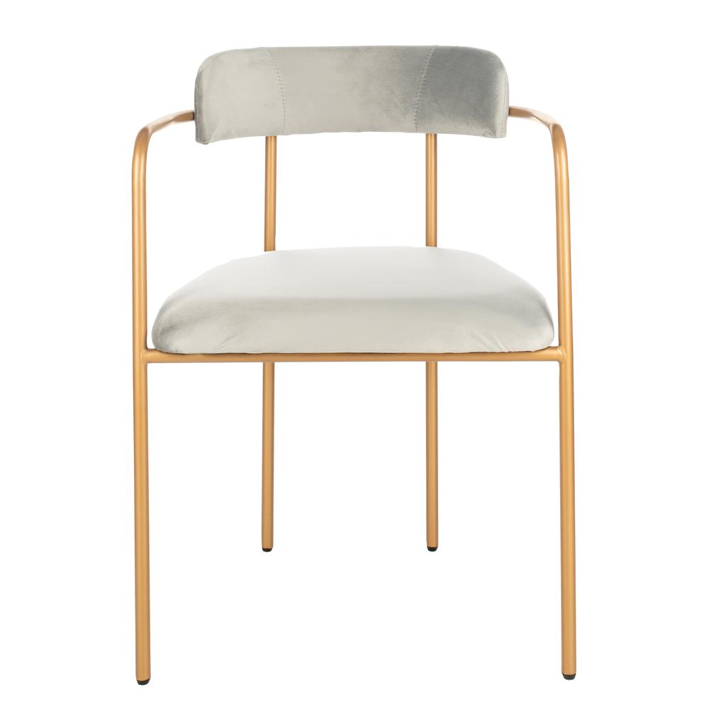 Camille Side Chair, Grey/Gold. Picture 1