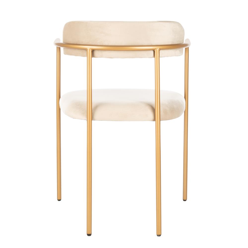 Camille Side Chair, Beige/Gold. Picture 1