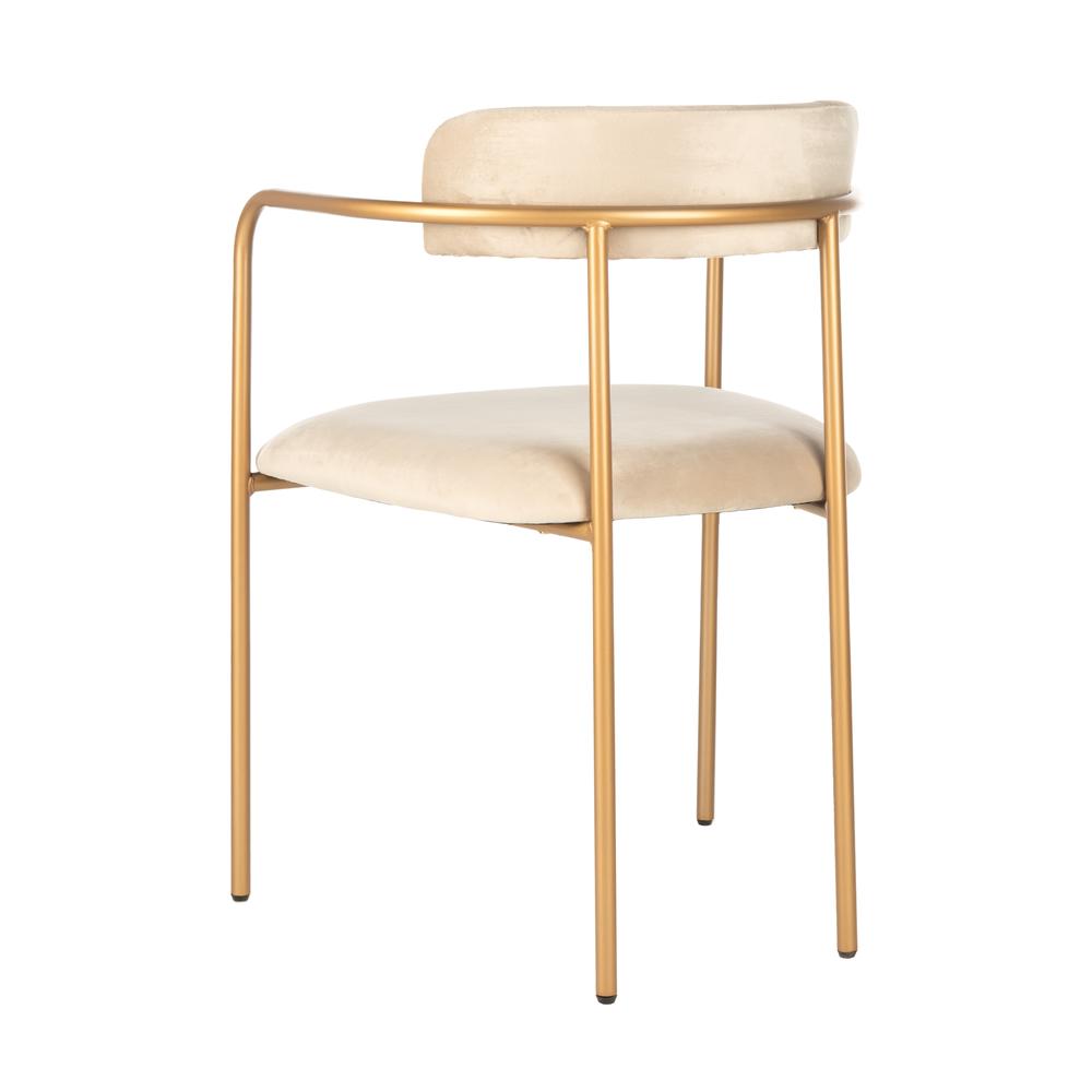 Camille Side Chair, Beige/Gold. Picture 2