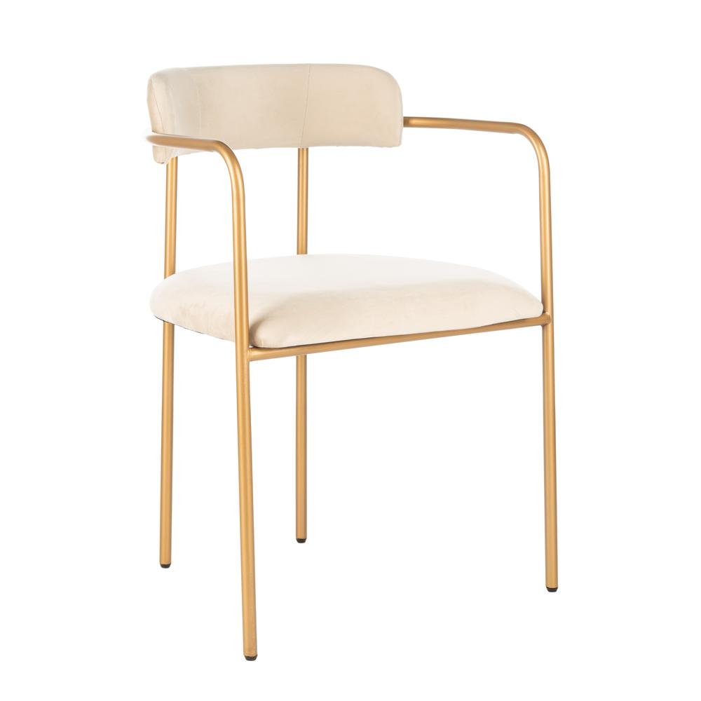 Camille Side Chair, Beige/Gold. Picture 8