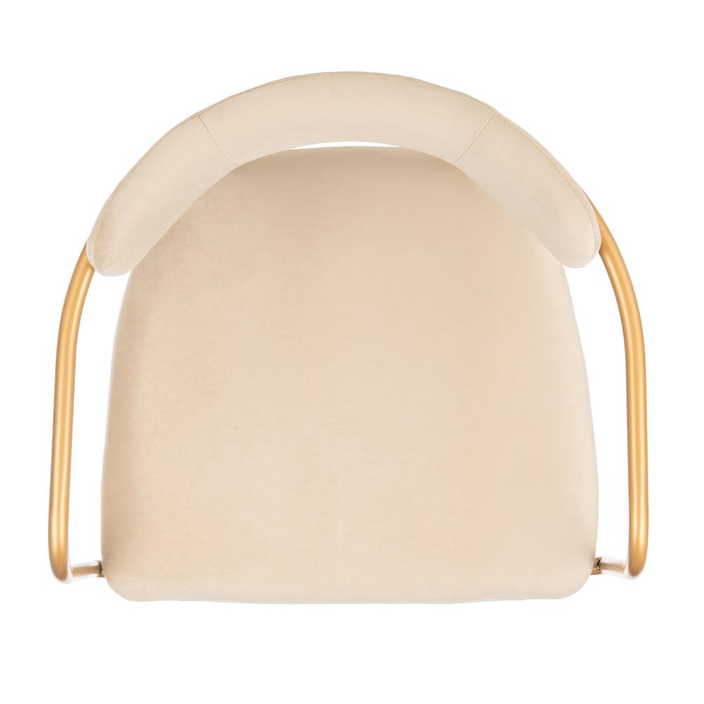 Camille Side Chair, Beige/Gold. Picture 10