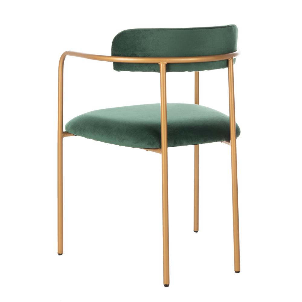 Camille Side Chair, Malachite Green/Gold. Picture 3