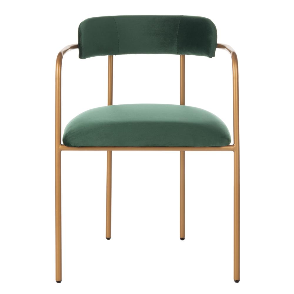 Camille Side Chair, Malachite Green/Gold. Picture 1
