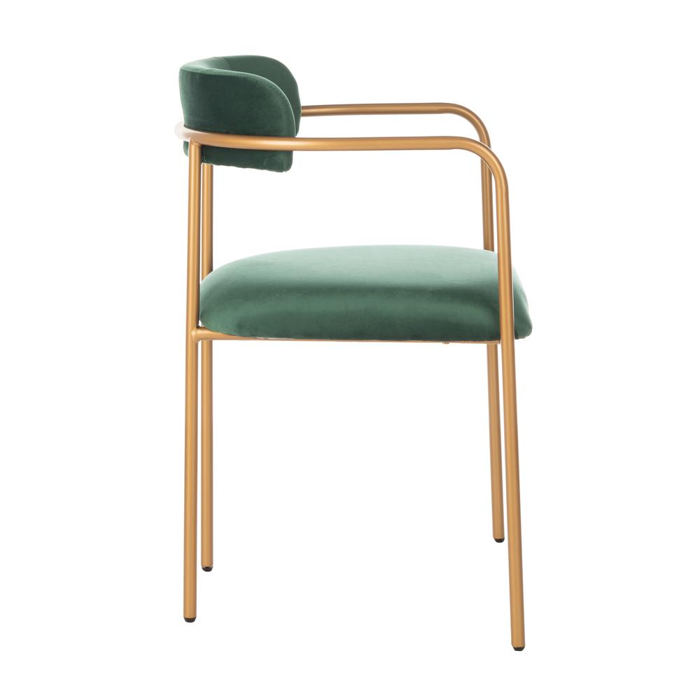 Camille Side Chair, Malachite Green/Gold. Picture 10