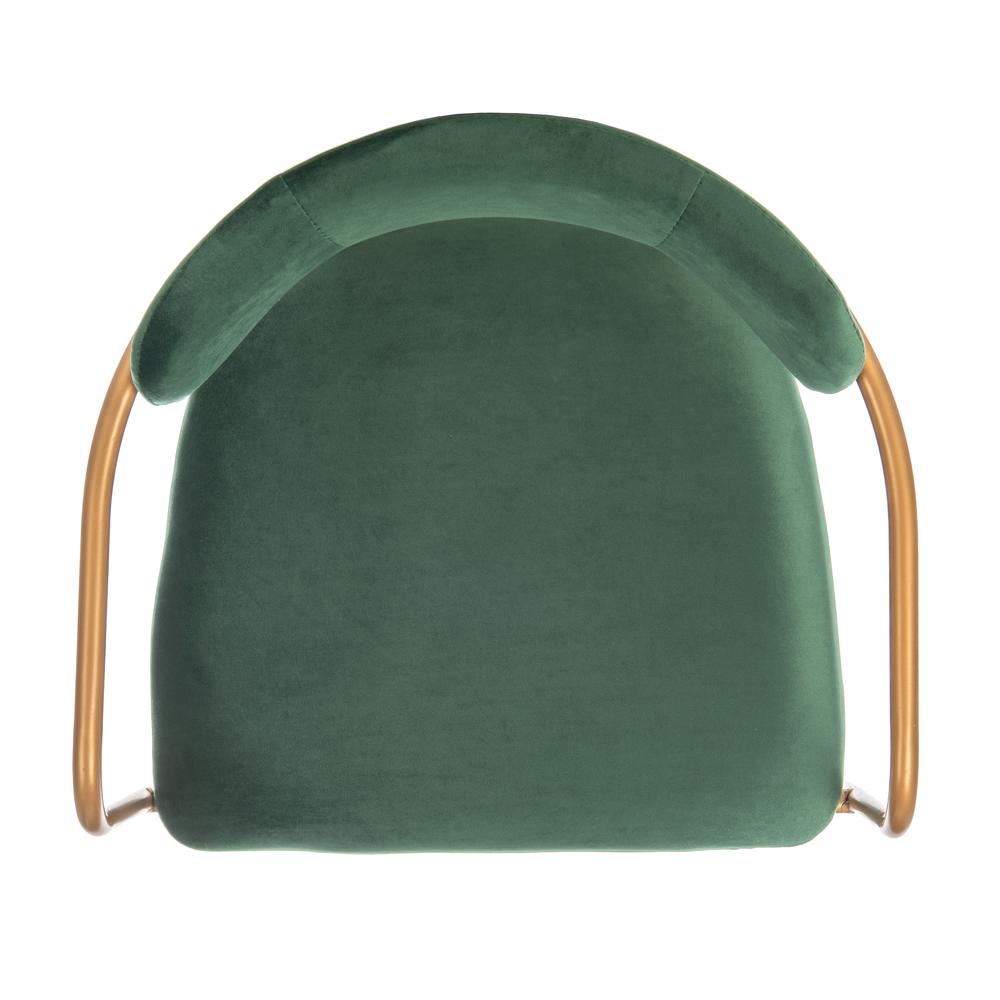 Camille Side Chair, Malachite Green/Gold. Picture 11